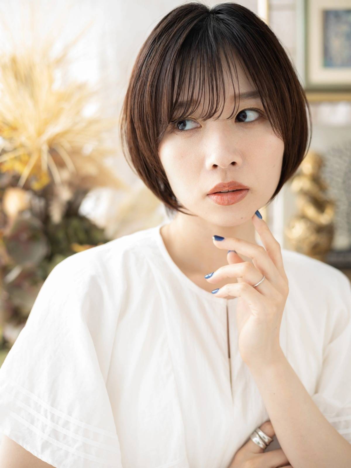 前下がりシルエットショート