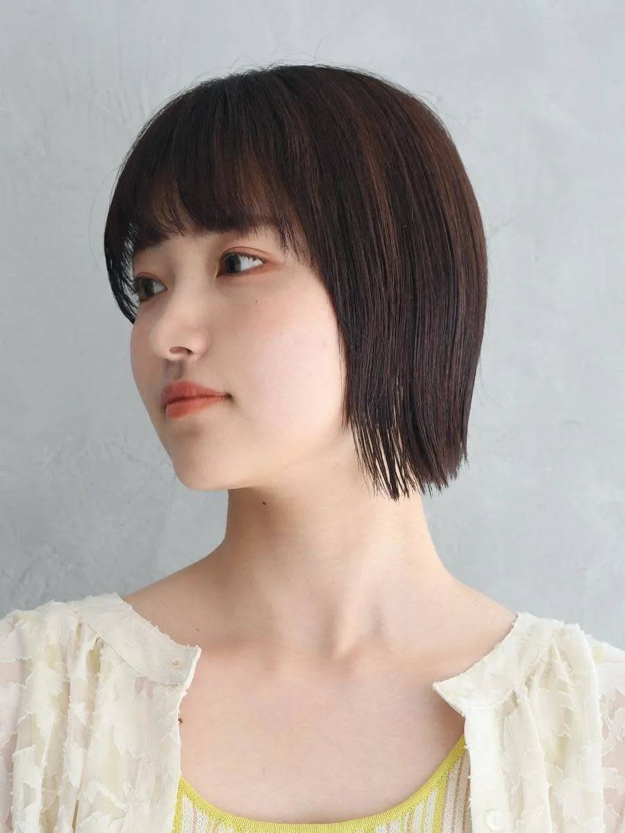 前髪ぱっつんボブ