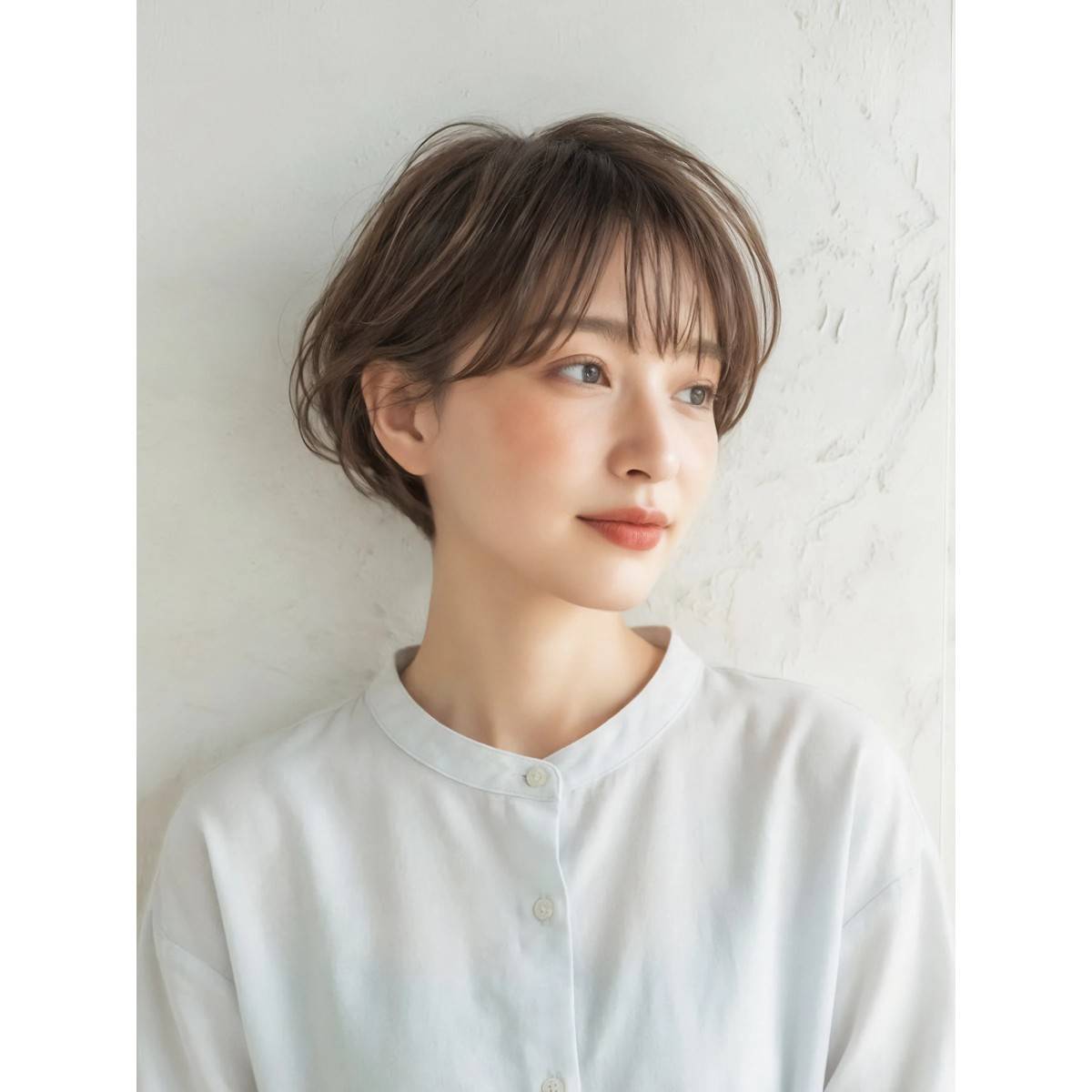 透明感のあるふんわりショートボブ