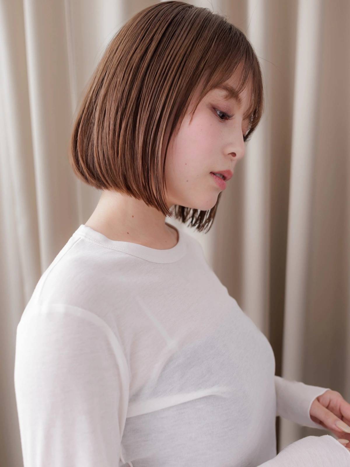 広がりにくいシンプルボブ