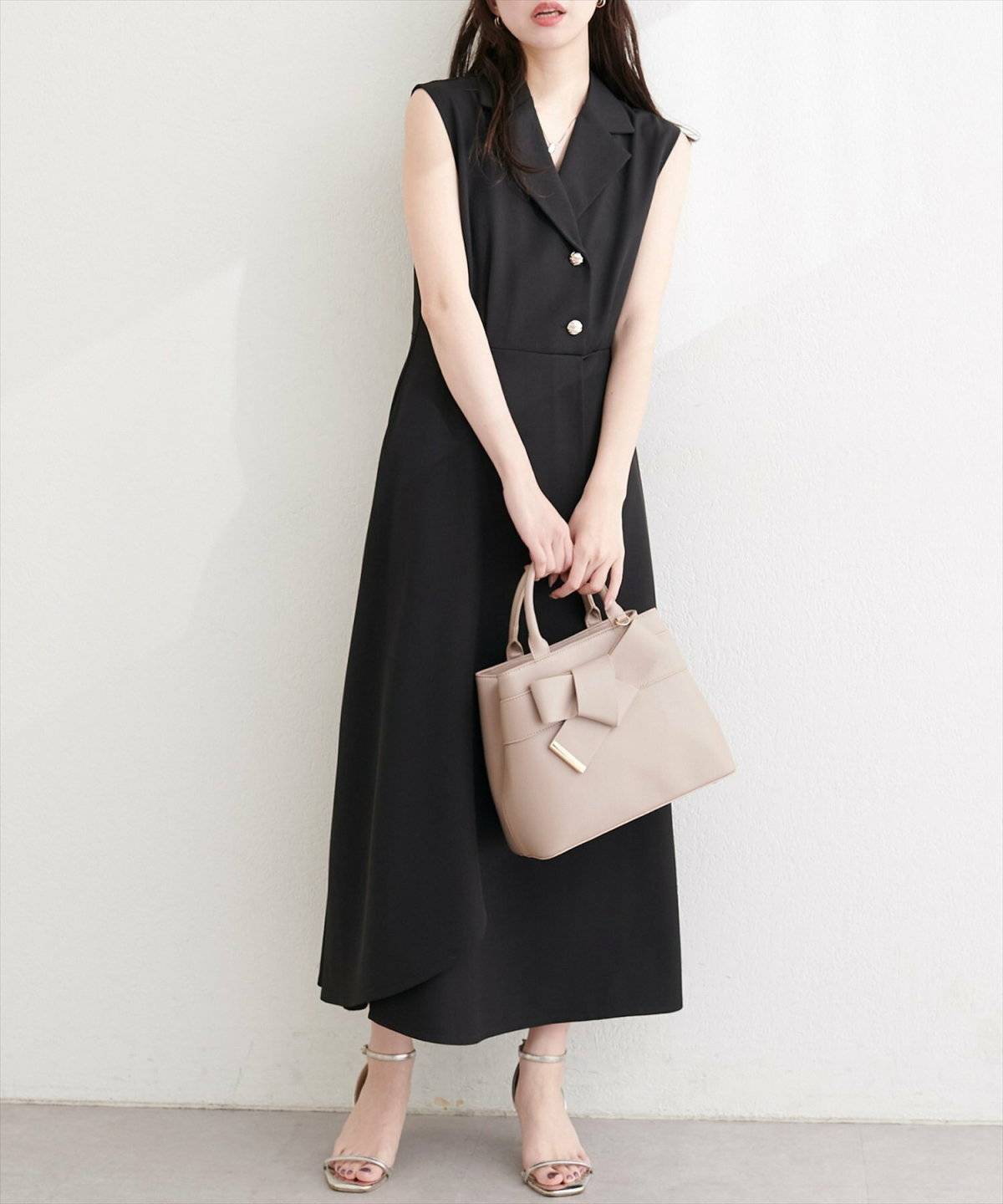 natural couture 金釦テーラーワンピース