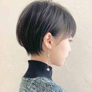  クールな丸みショート 