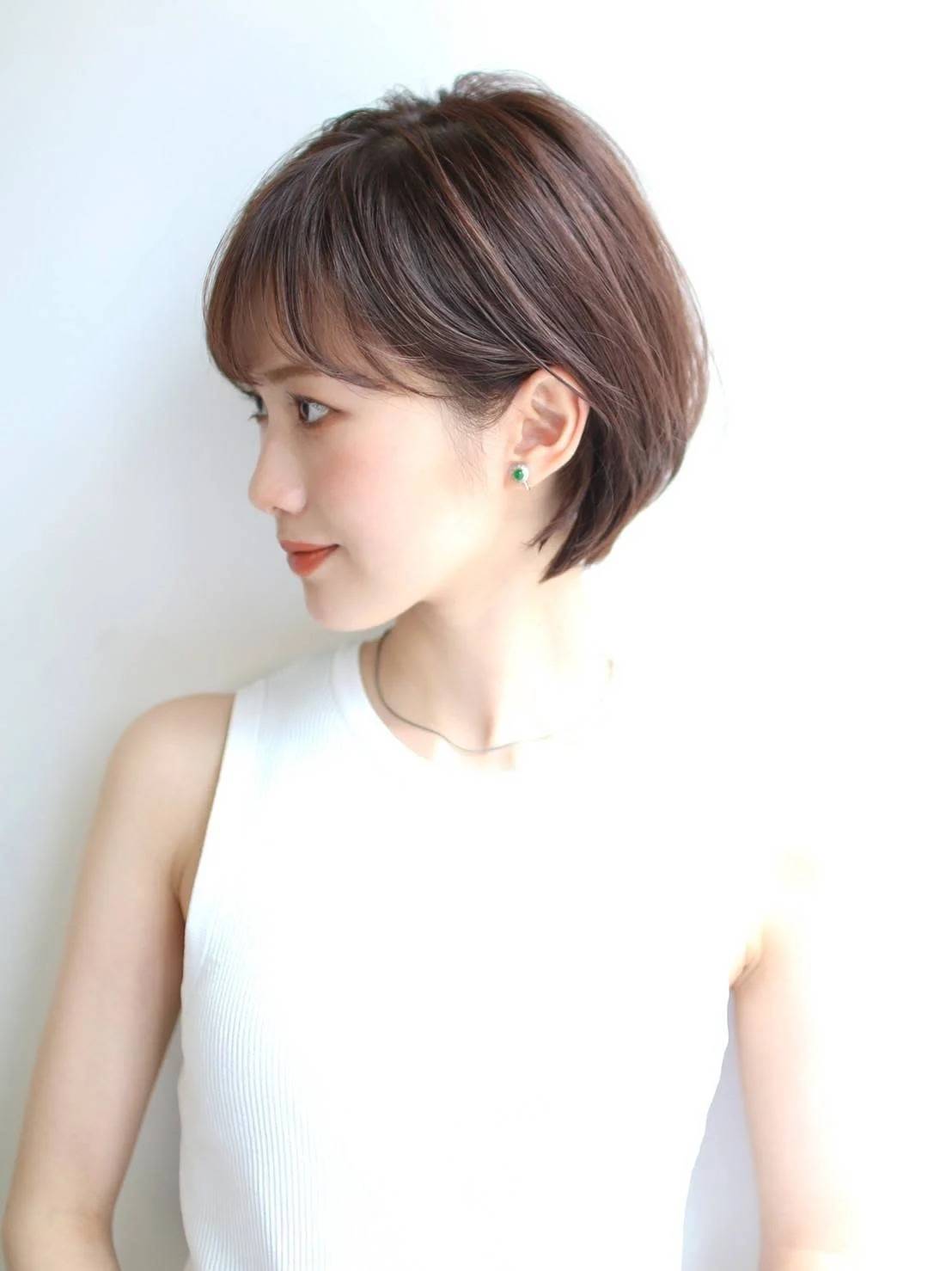 まとまり感耳掛けボブ