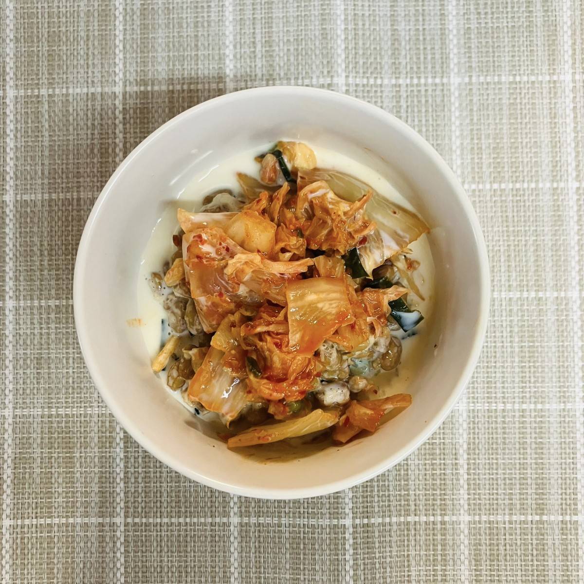 永谷園公式の「キムチ豆乳茶づけ」のレシピ