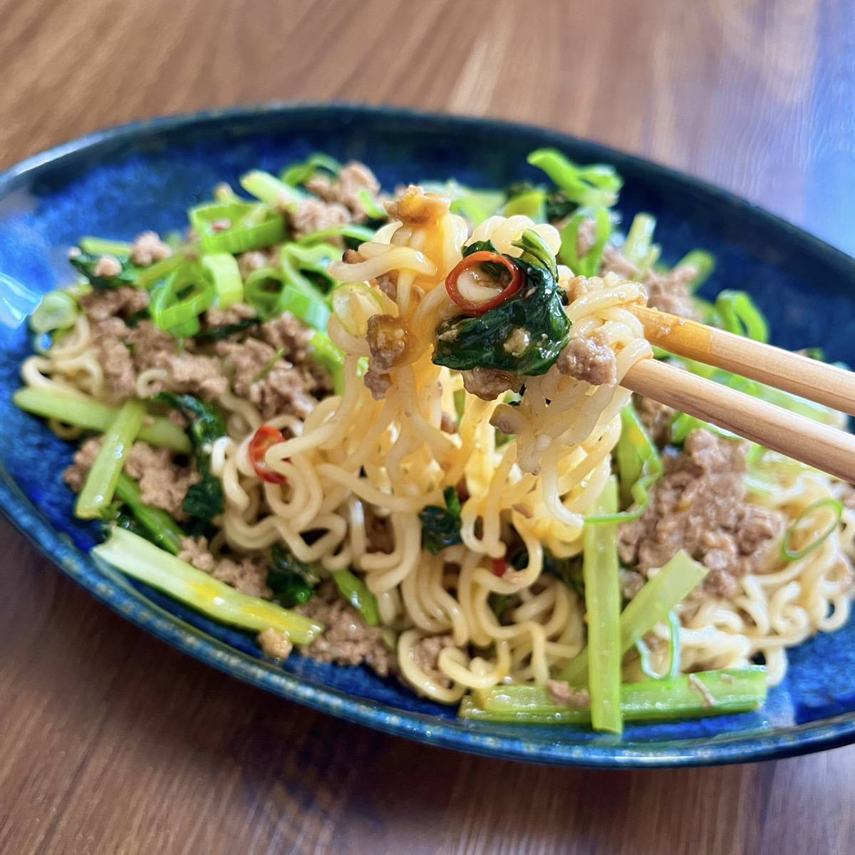 サッポロ一番公式の「ピリリと辛うま！ 麻婆ミンチまぜそば」のレシピ