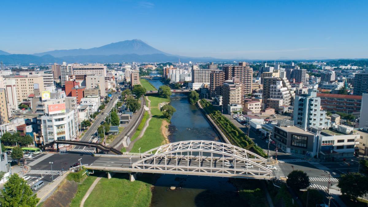 岩手県盛岡市の街並み
