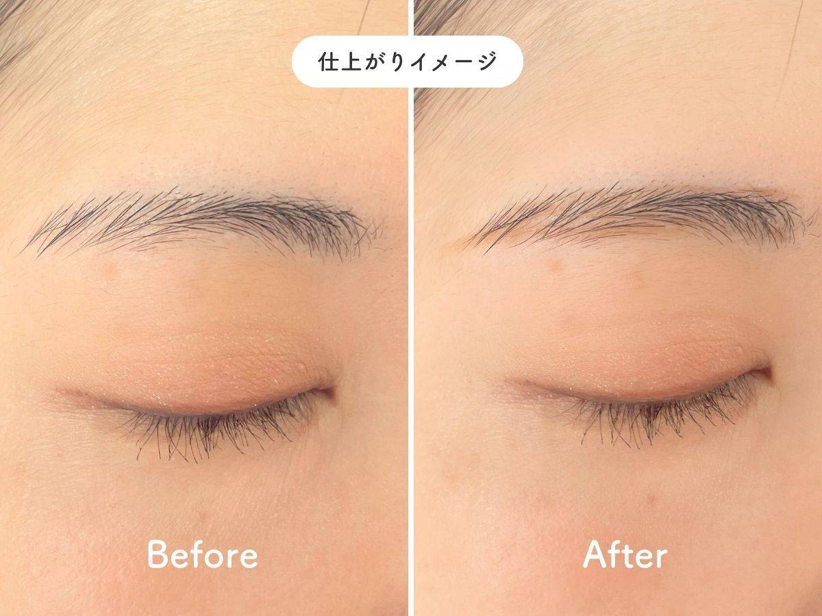 セザンヌ 超細芯アイブロウ 02オリーブブラウンの仕上がりイメージ