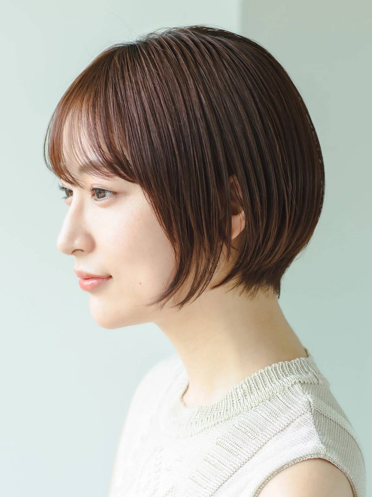 自然にまとまる丸みボブ