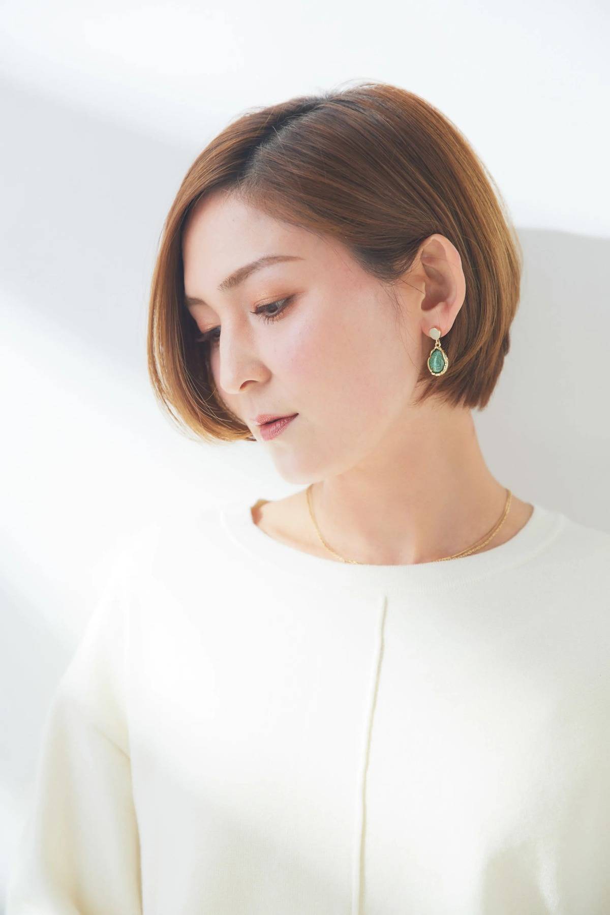 あまりボリュームのないボブ