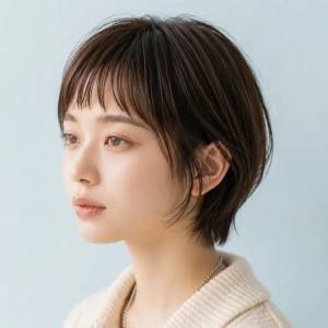  オン眉×エアリーショート 