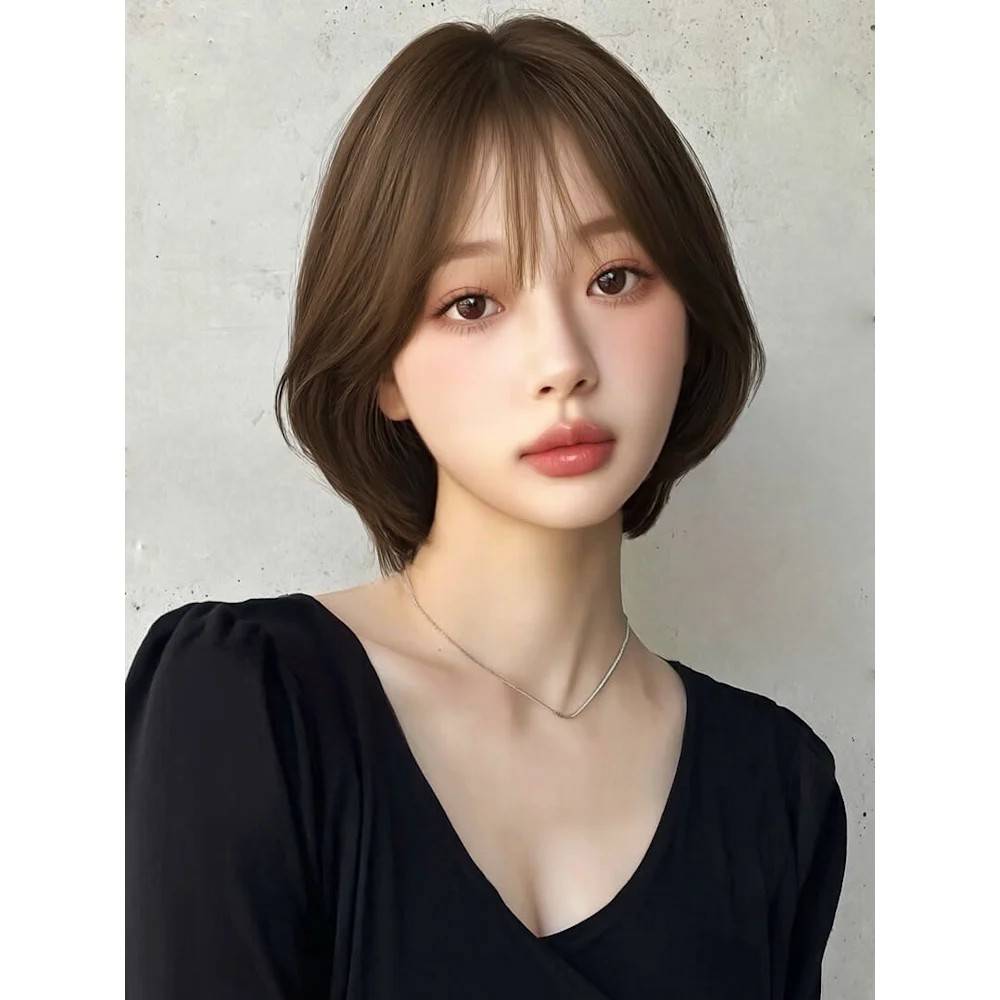 韓国風の上品くびれボブ