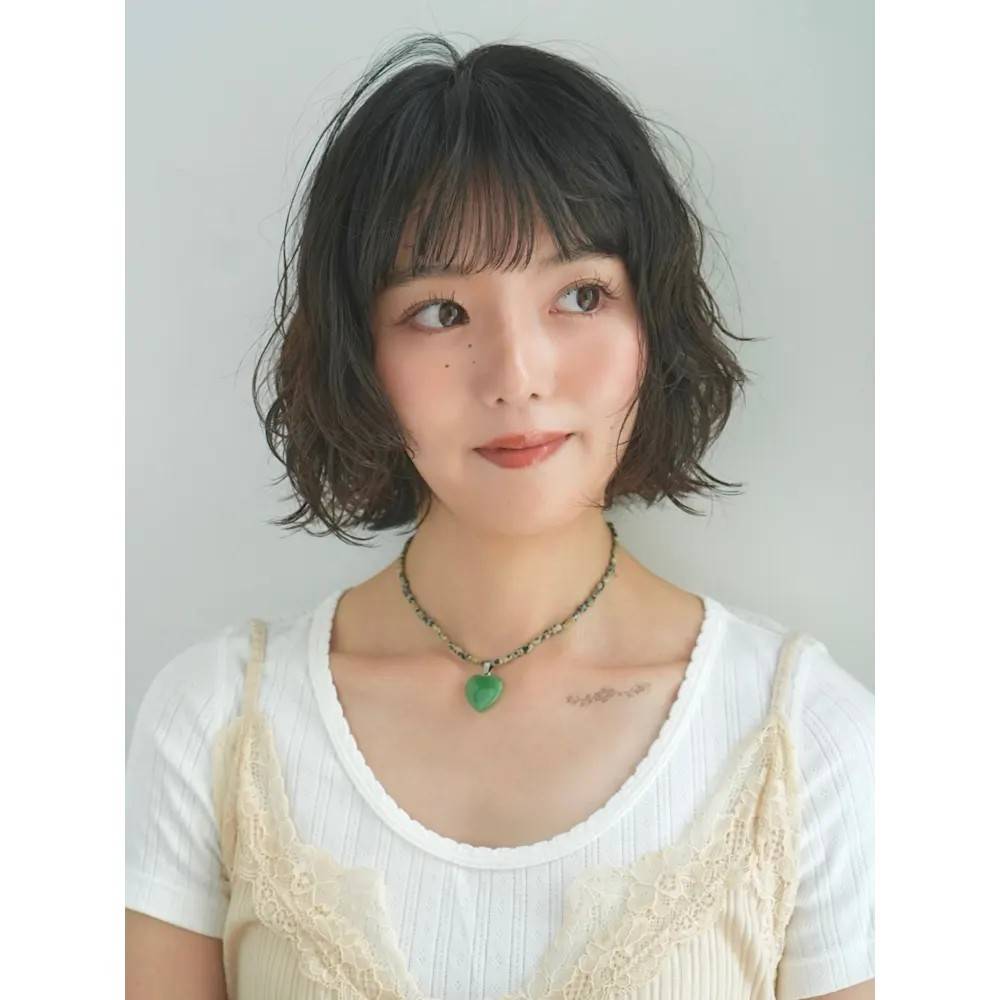 大人ガーリーなボブパーマ