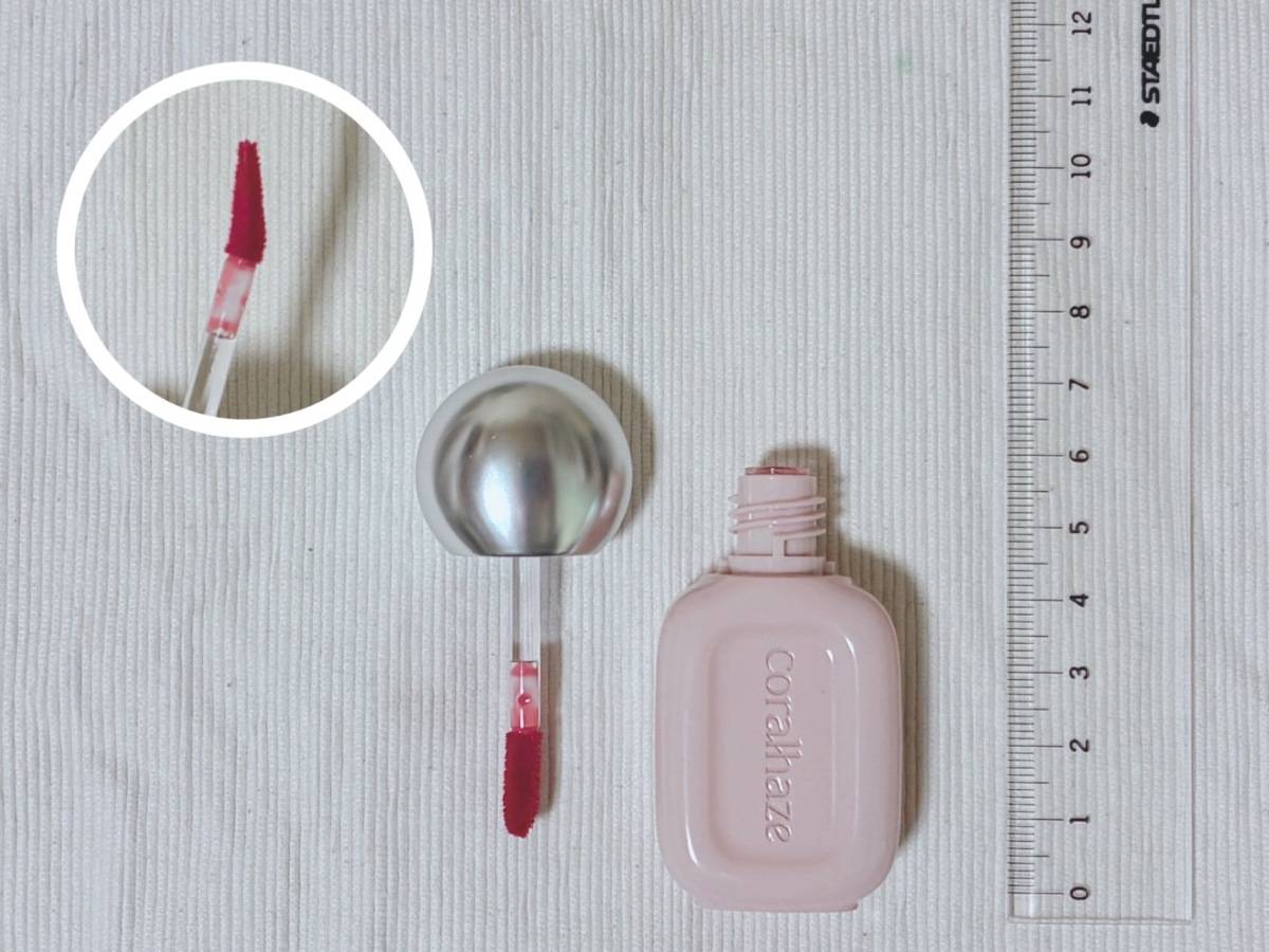 coralhaze コーラルヘイズ デュー ドロップティント 203 バブリー ティントリップ 本体 蓋開け 定規 サイズ