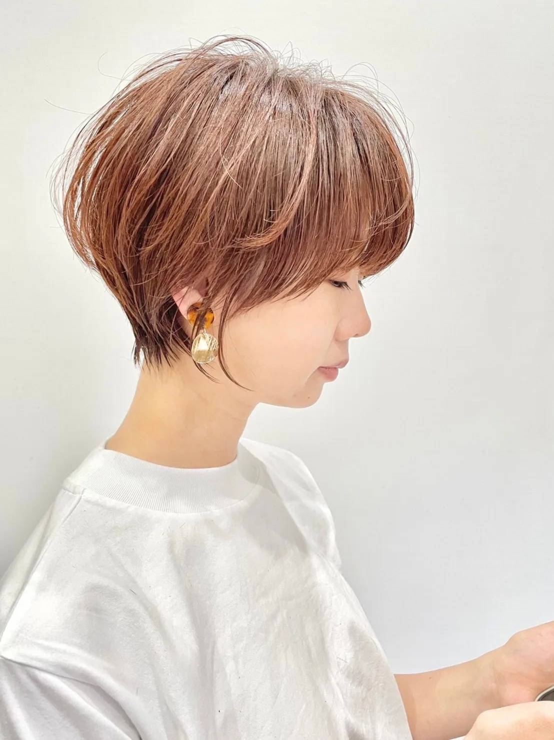 立体感レイヤーショート