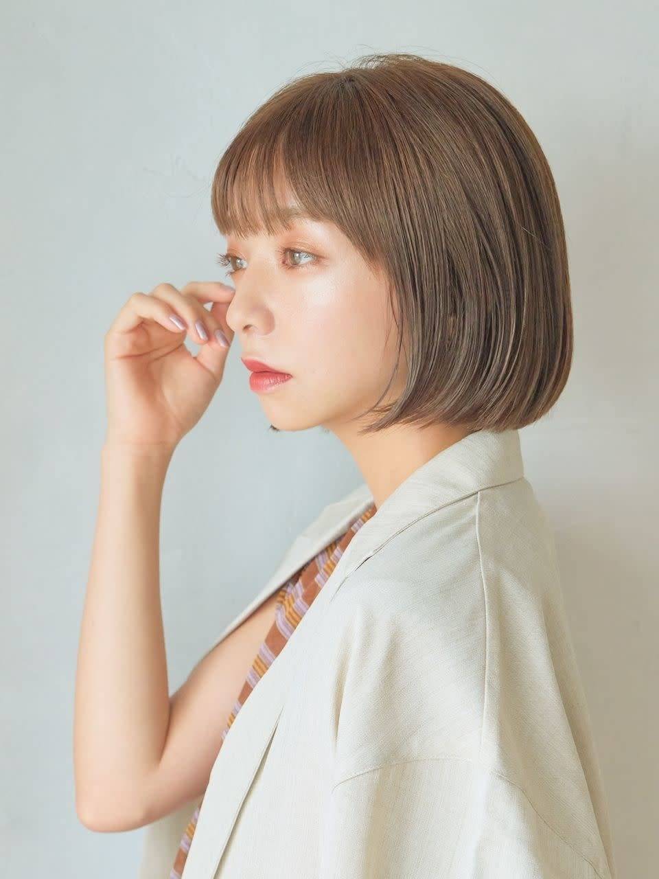 自然にまとまる丸みボブ