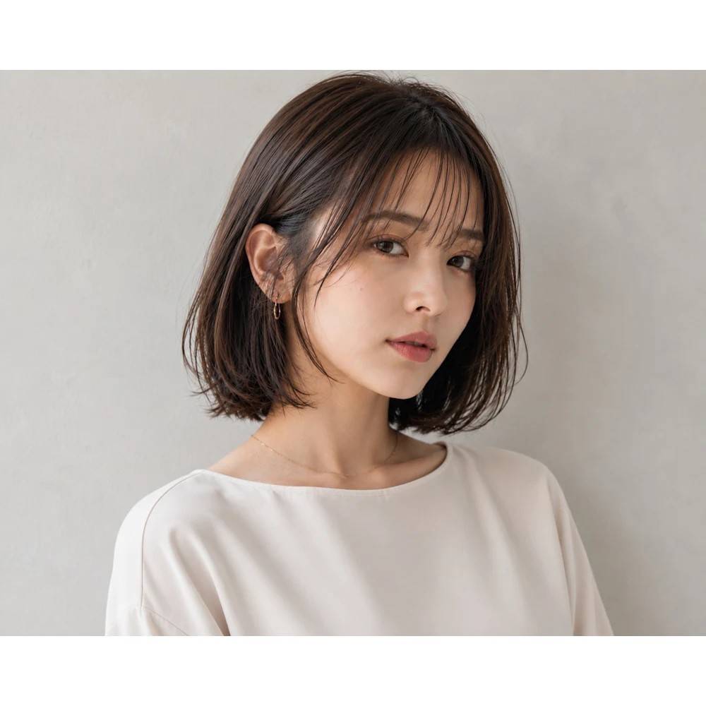 大人可愛いニュアンスボブ