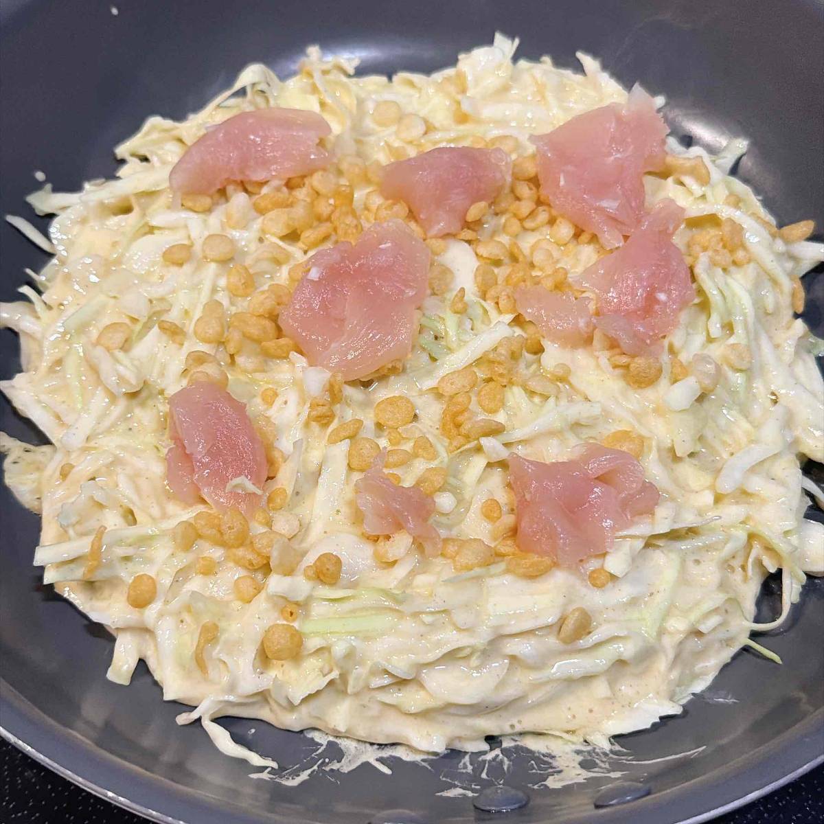 JAグループ公式の「❤　鶏ささみでお好み焼き　❤」のレシピ