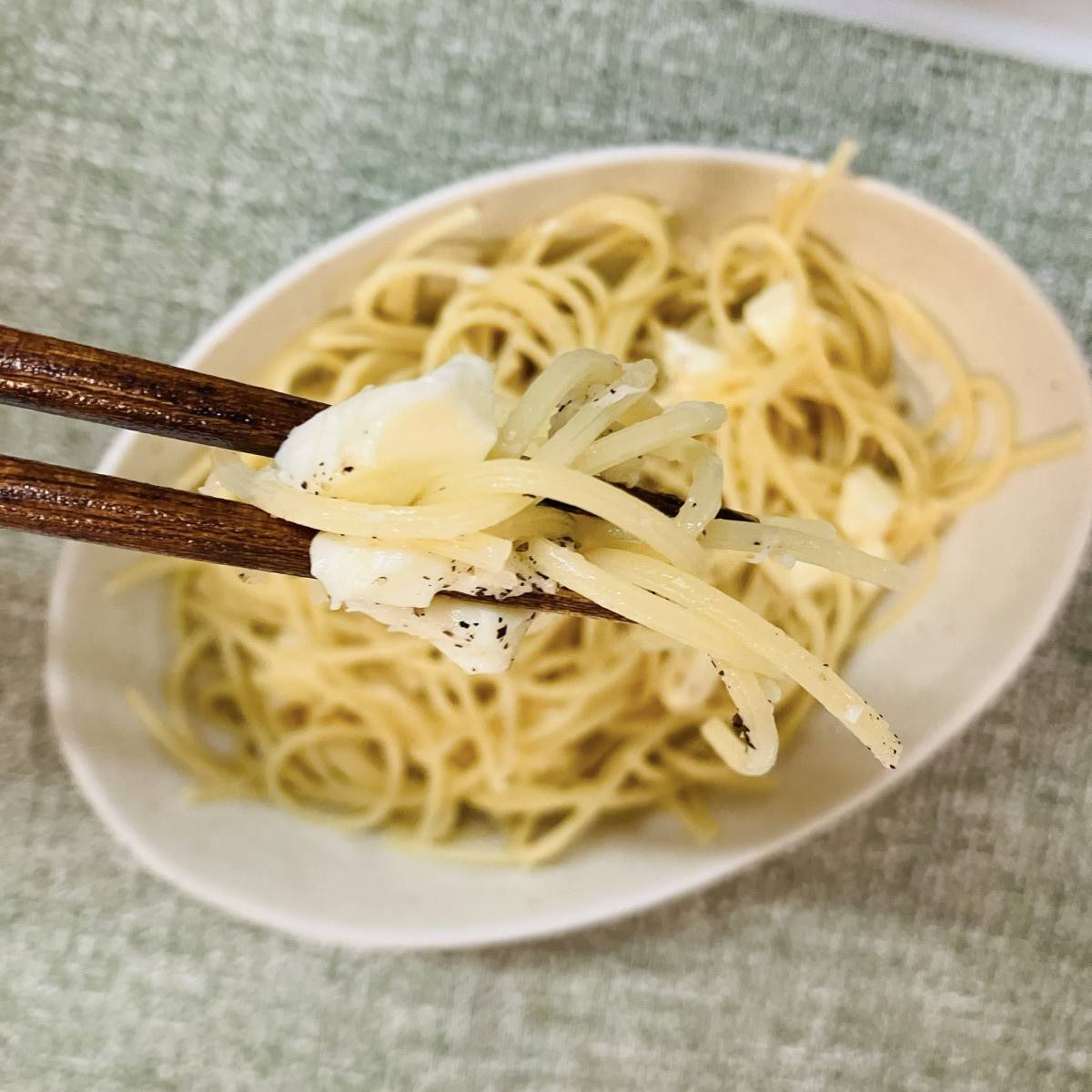 マ・マー公式の「カチョエペペ風パスタ」のレシピ