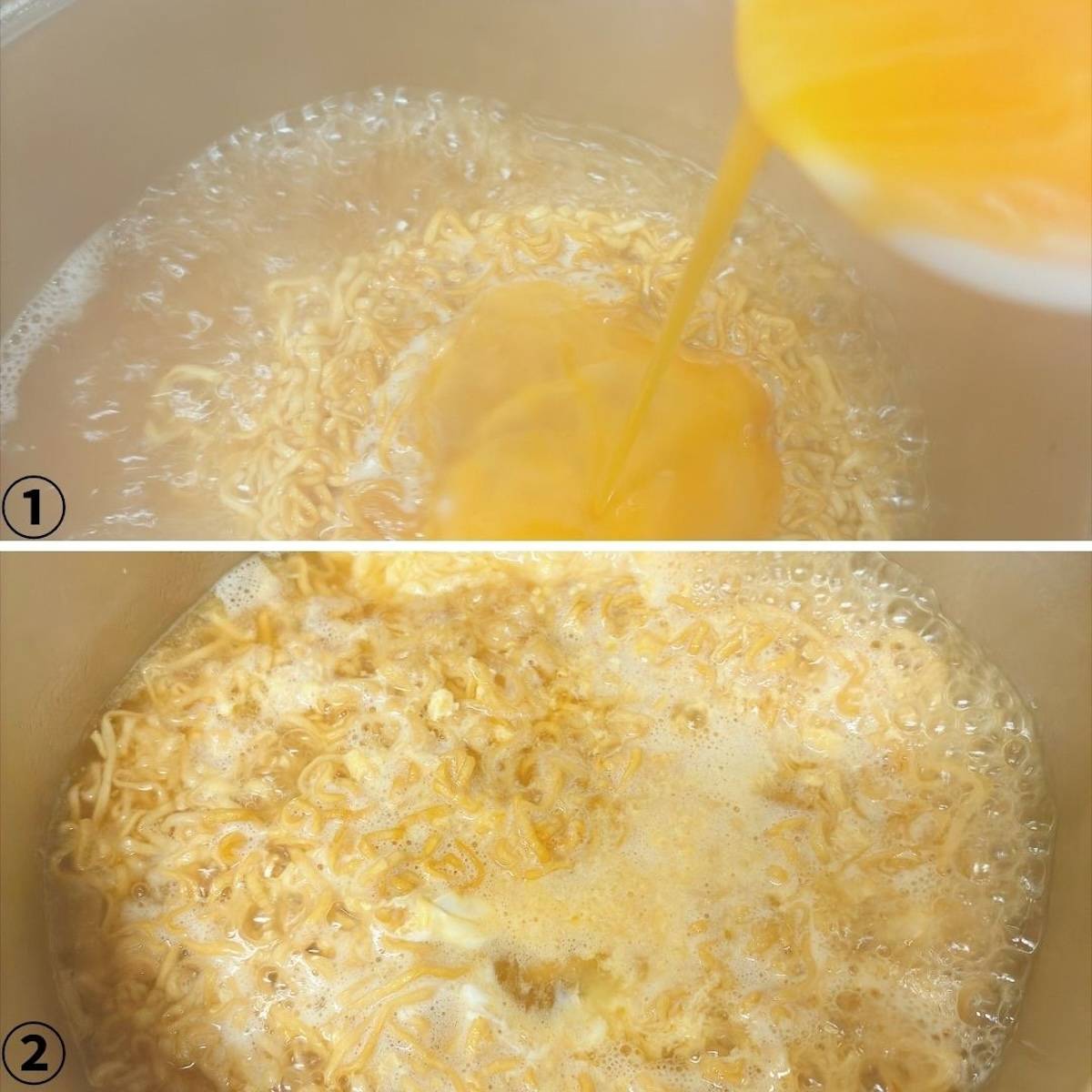 チキンラーメン公式の「神速！簡単焼き鳥缶のふわとろ親子丼風チキラー」のレシピ