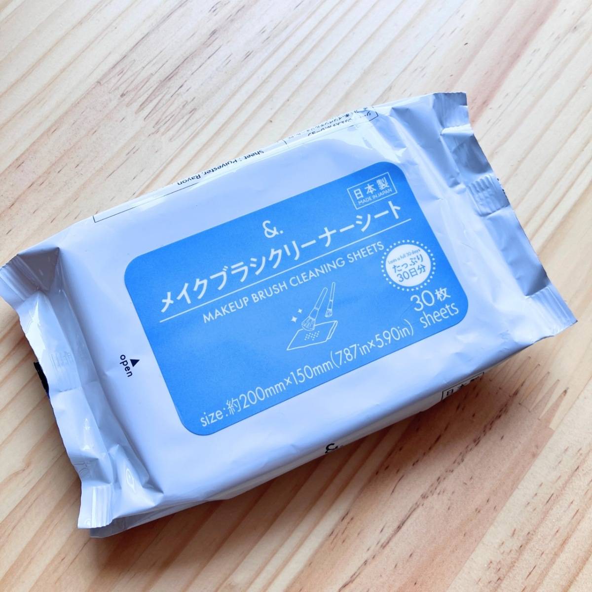 ダイソー ＆．メイクブラシクリーナーシート(30枚)