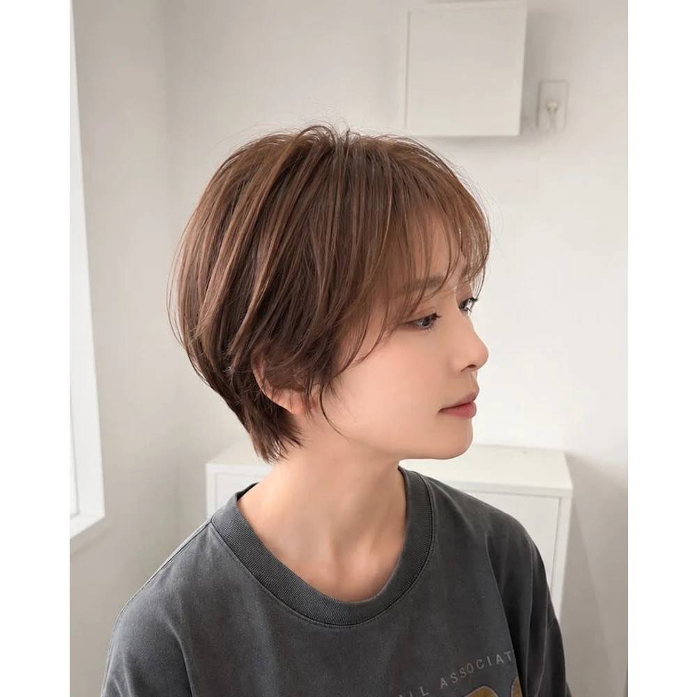 大人可愛いベージュショート