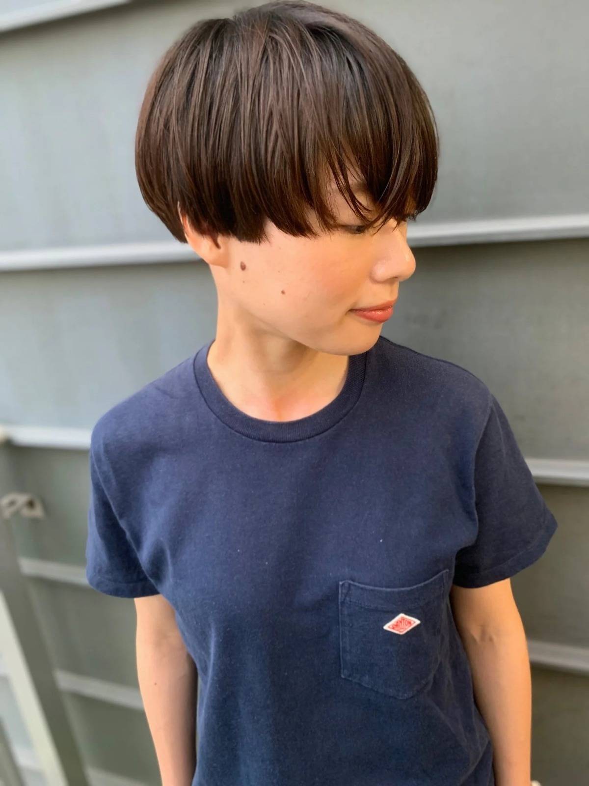 丸みが強いマッシュショート