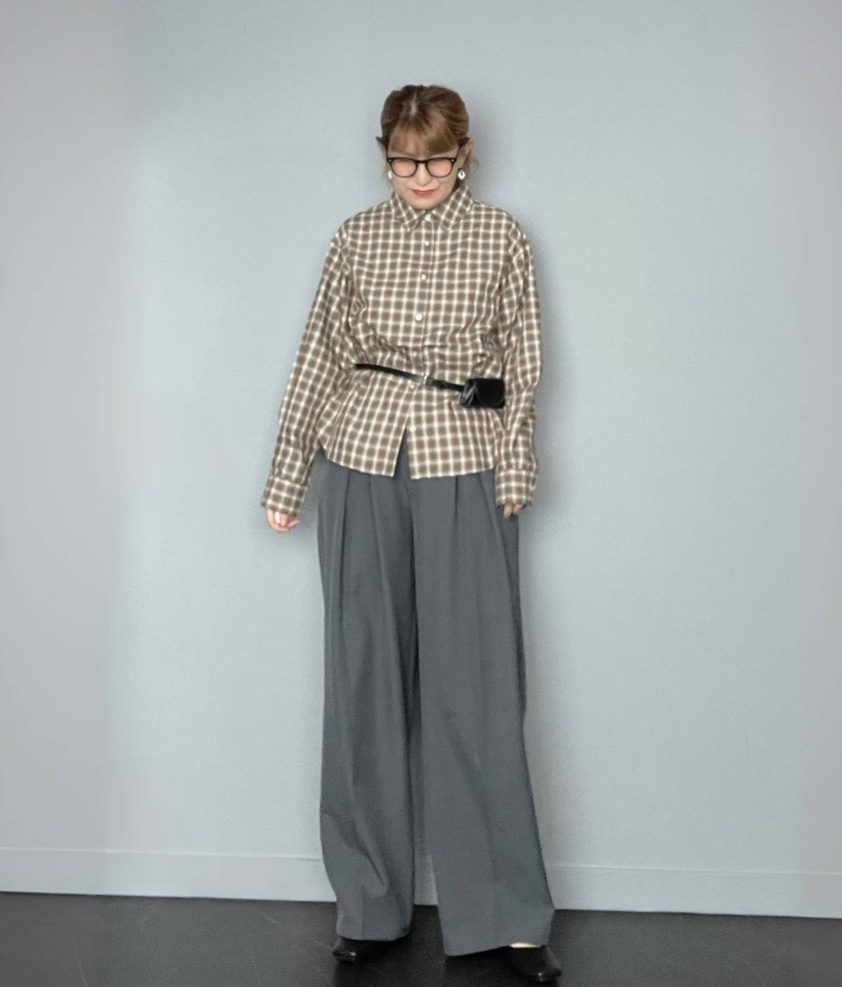 チェック柄シャツを合わせる♪