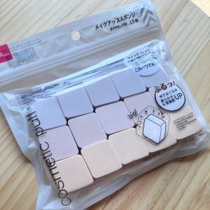 15個入りで税込110円！【ダイソー】のメイクアップスポンジをリピ買い