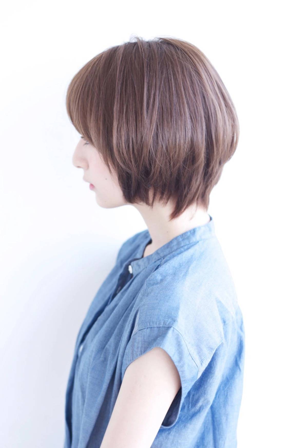 透明感カラーのひし形ショート