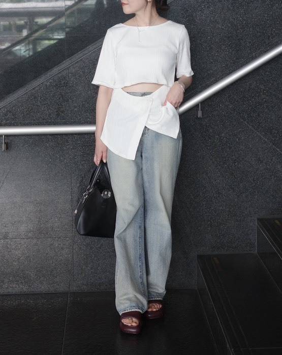 sahara 2way Half Sleeve Top