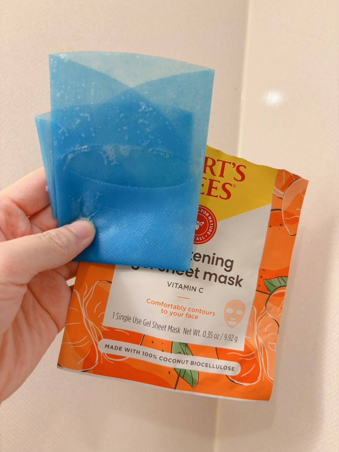 BURT'S BEES brightening gel sheet mask VITAMIN C