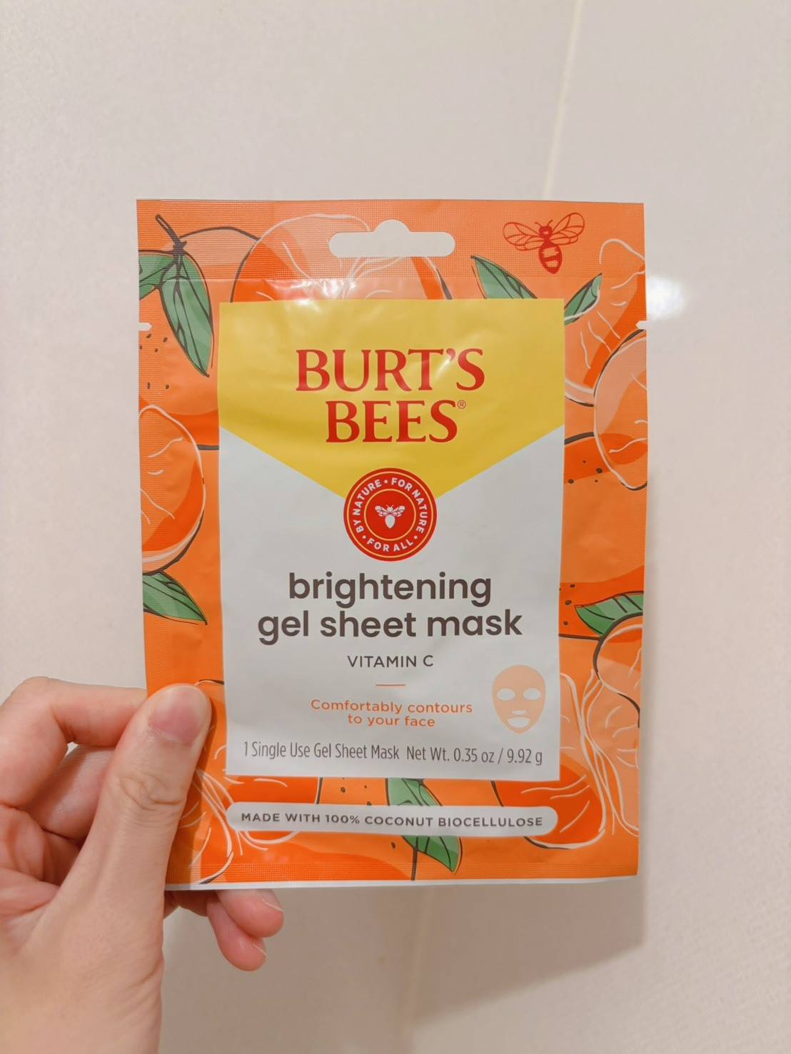 BURT'S BEES brightening gel sheet mask VITAMIN C