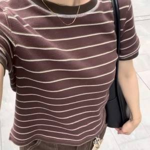 一枚でサマになる。さりげないリンガーデザインで洒落見え「TODAYFUL」のボーダーT