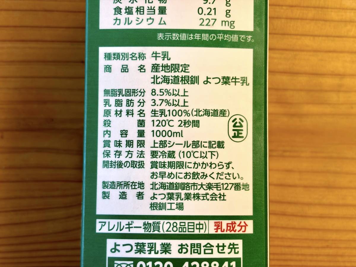 成分表