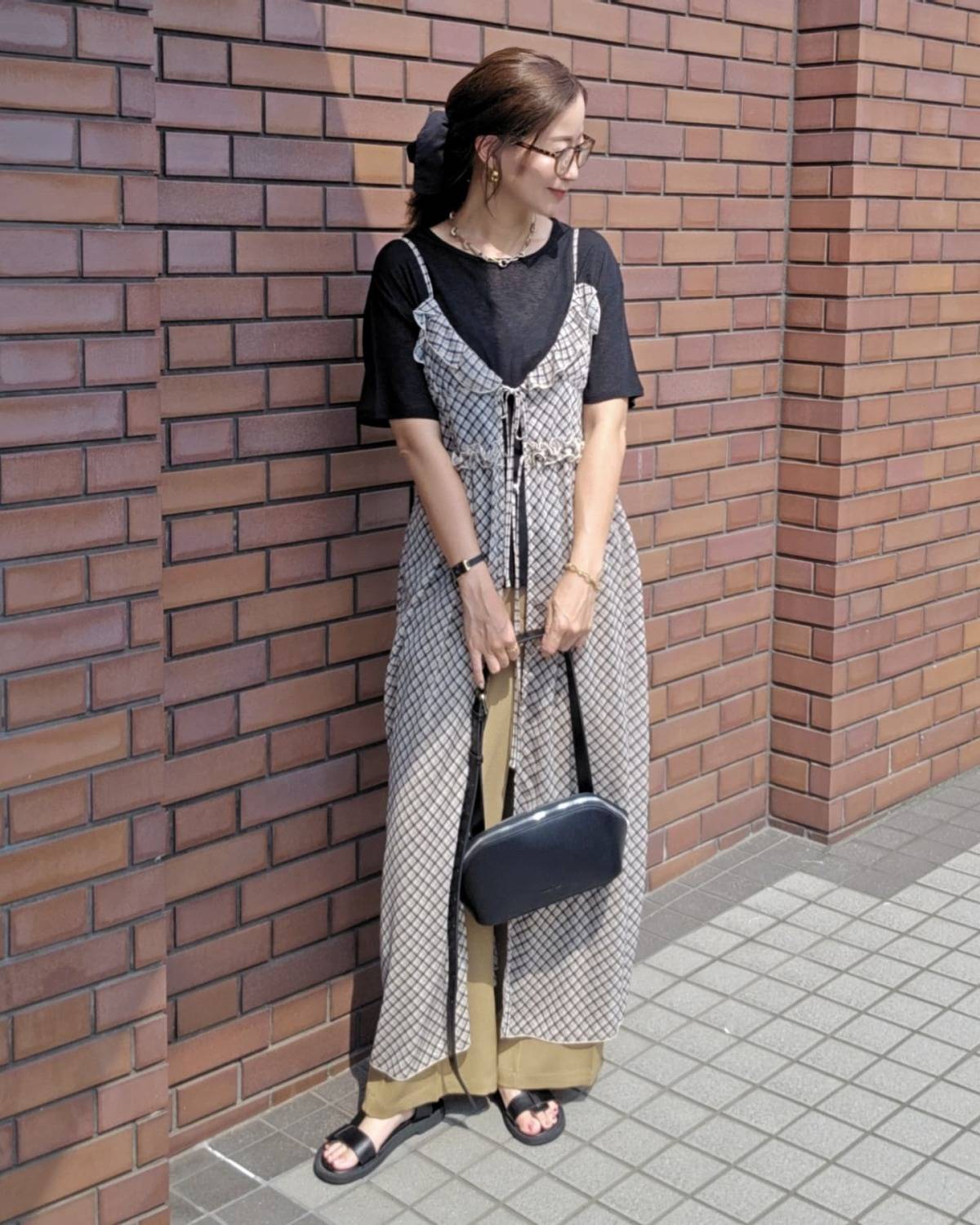 柄キャミワンピースを主役にする♡
