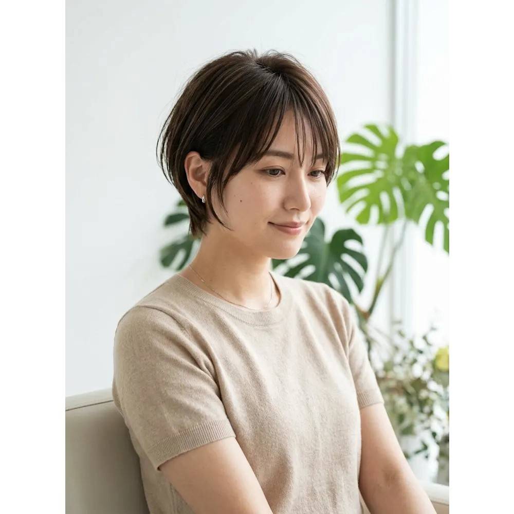 たっぷりレイヤーのウルフショート