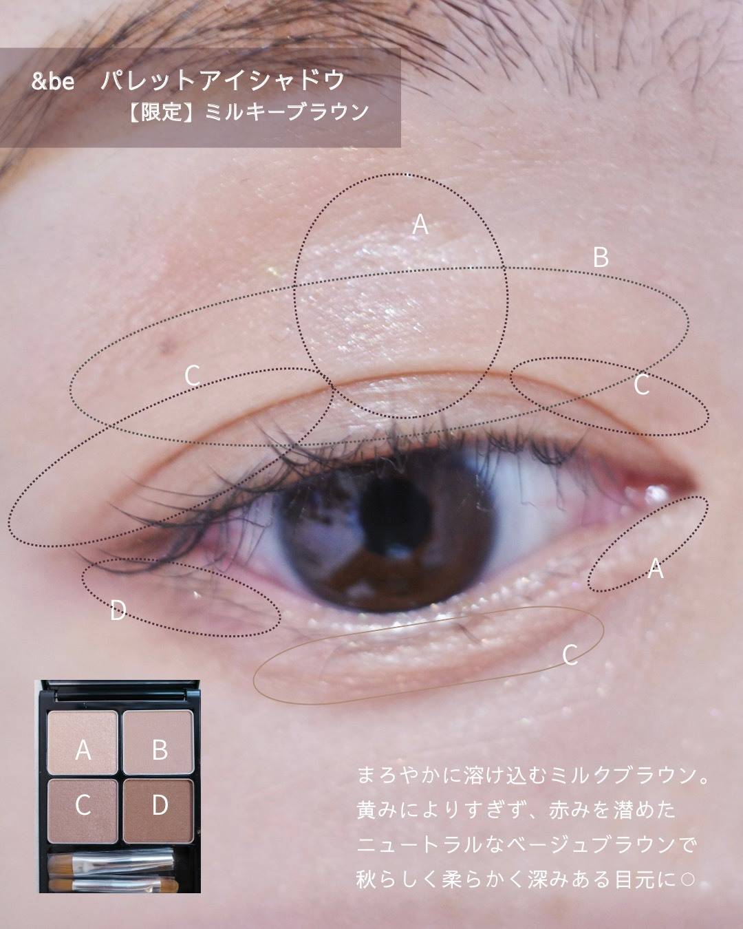 &be パレットアイシャドウ ミルキーブラウン