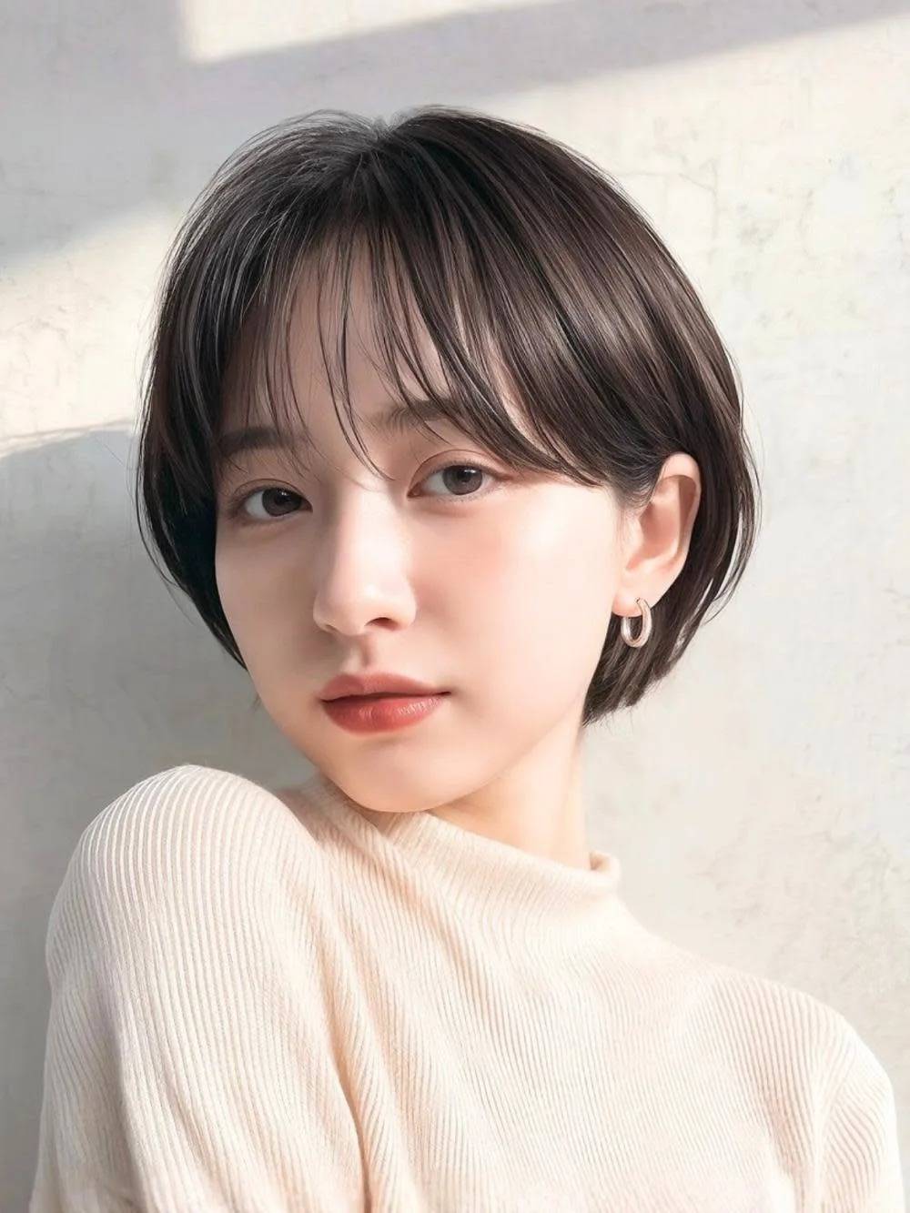 シンプル耳掛けボブ