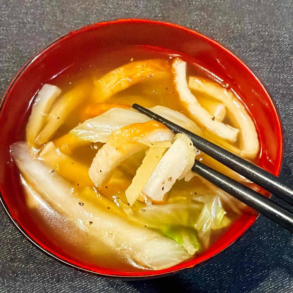 ニッスイ公式の「活ちくわのとろとろ白菜スープ」のレシピ