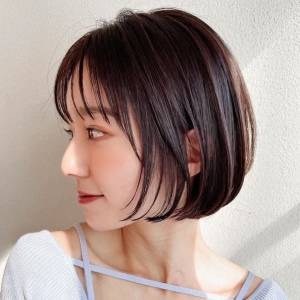  フェミニン丸みボブ 