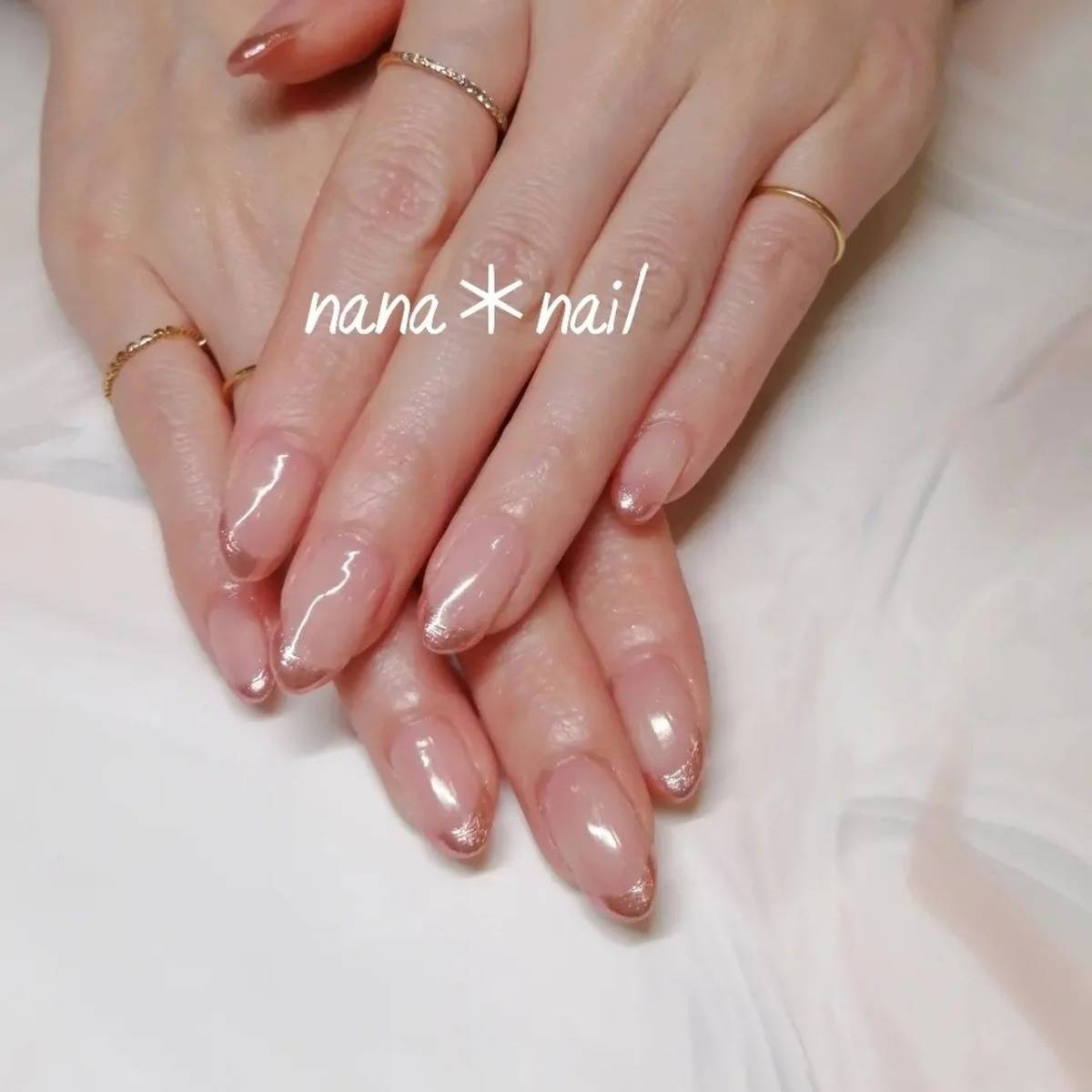 ミラーフレンチネイル