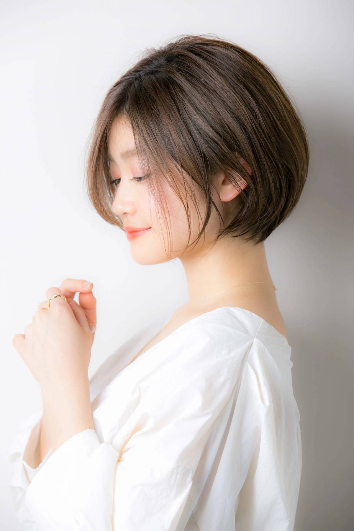 ナチュラル丸みボブ