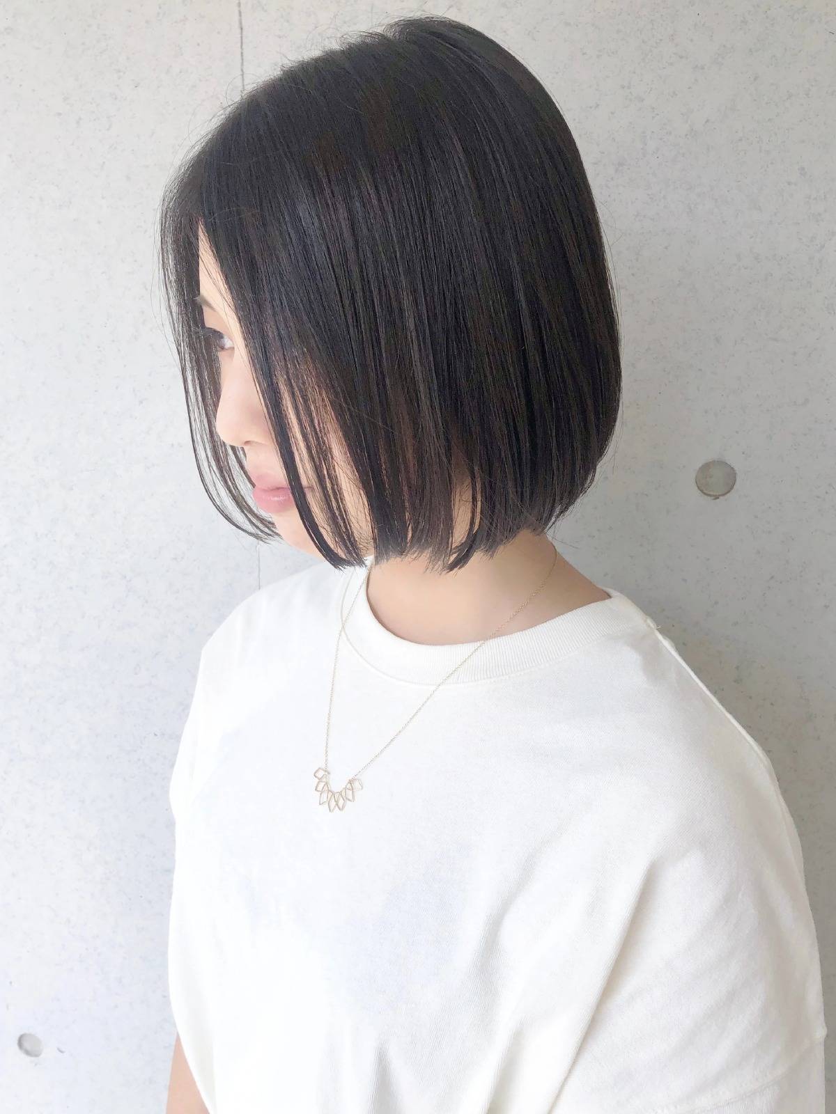 ボリュームのないボブ