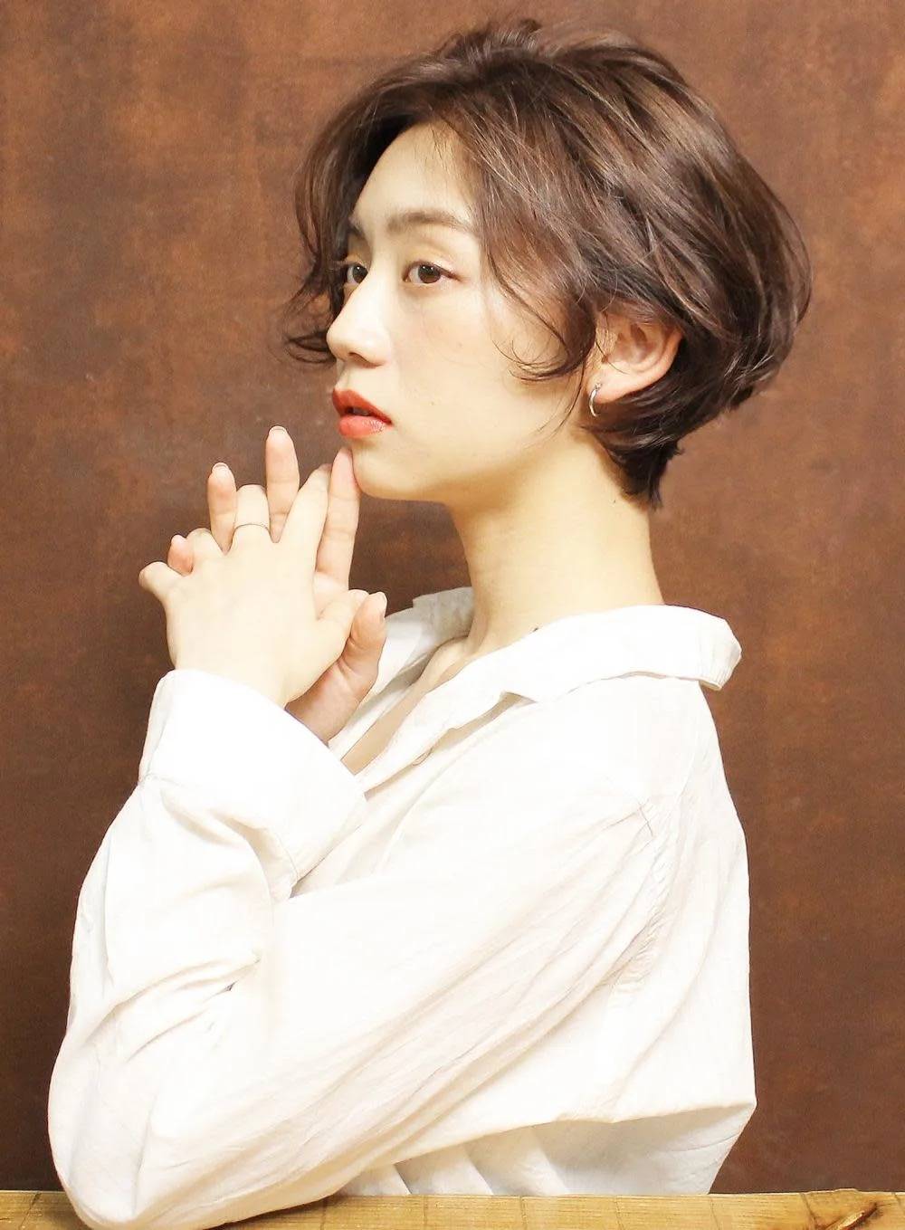 秋色ニュアンスショート