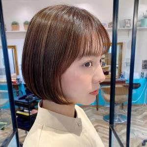  まとまり感シンプルボブ 