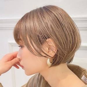  丸みシルエットショートボブ 