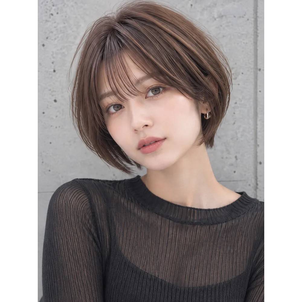 大人可愛い丸みショート