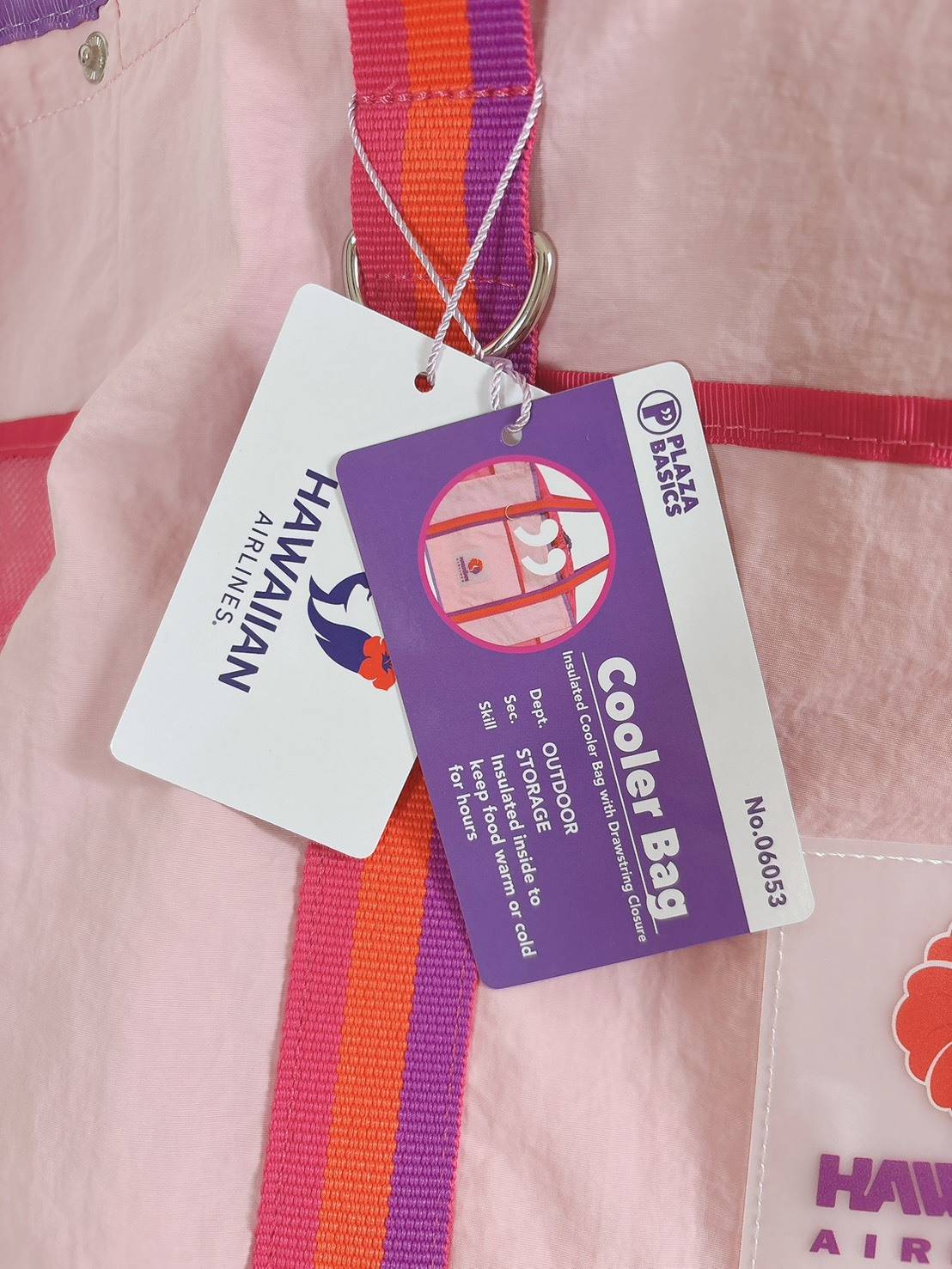 PLAZA BASICS HAWAIIAN AIRLINES ハワイアン航空 簡易保冷トートバッグ